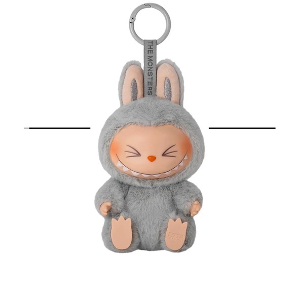 Gray Bunny Plush Bag Charm